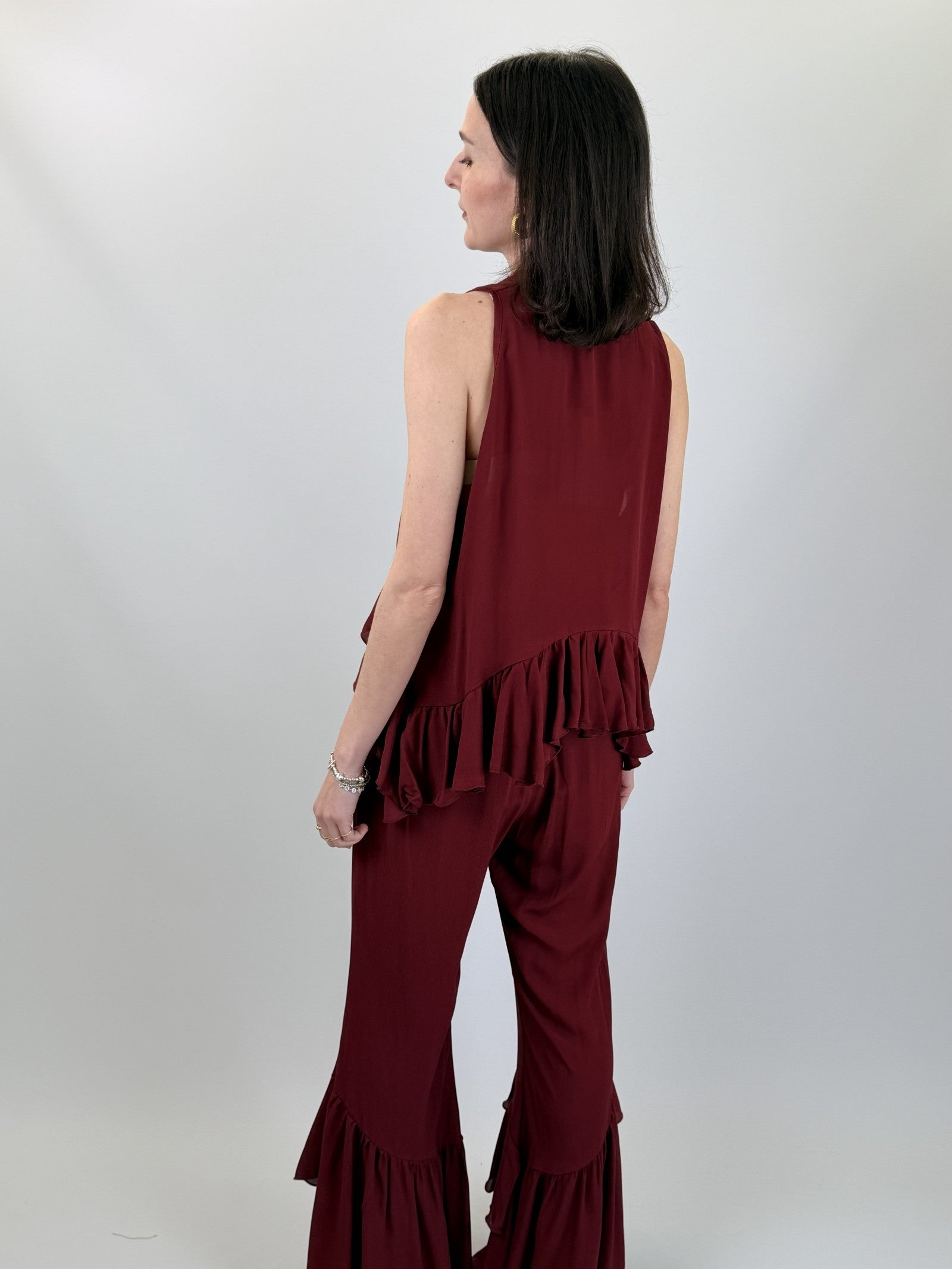 Top smanicato rouges