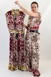 Pantalone ampio fantasia