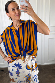 Camicia fantasia con nodo