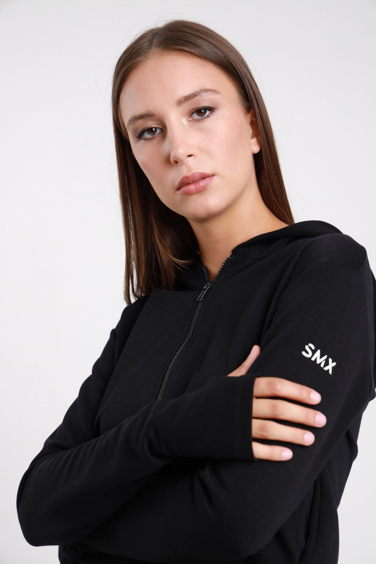 Felpa crop con zip DAYTRHU