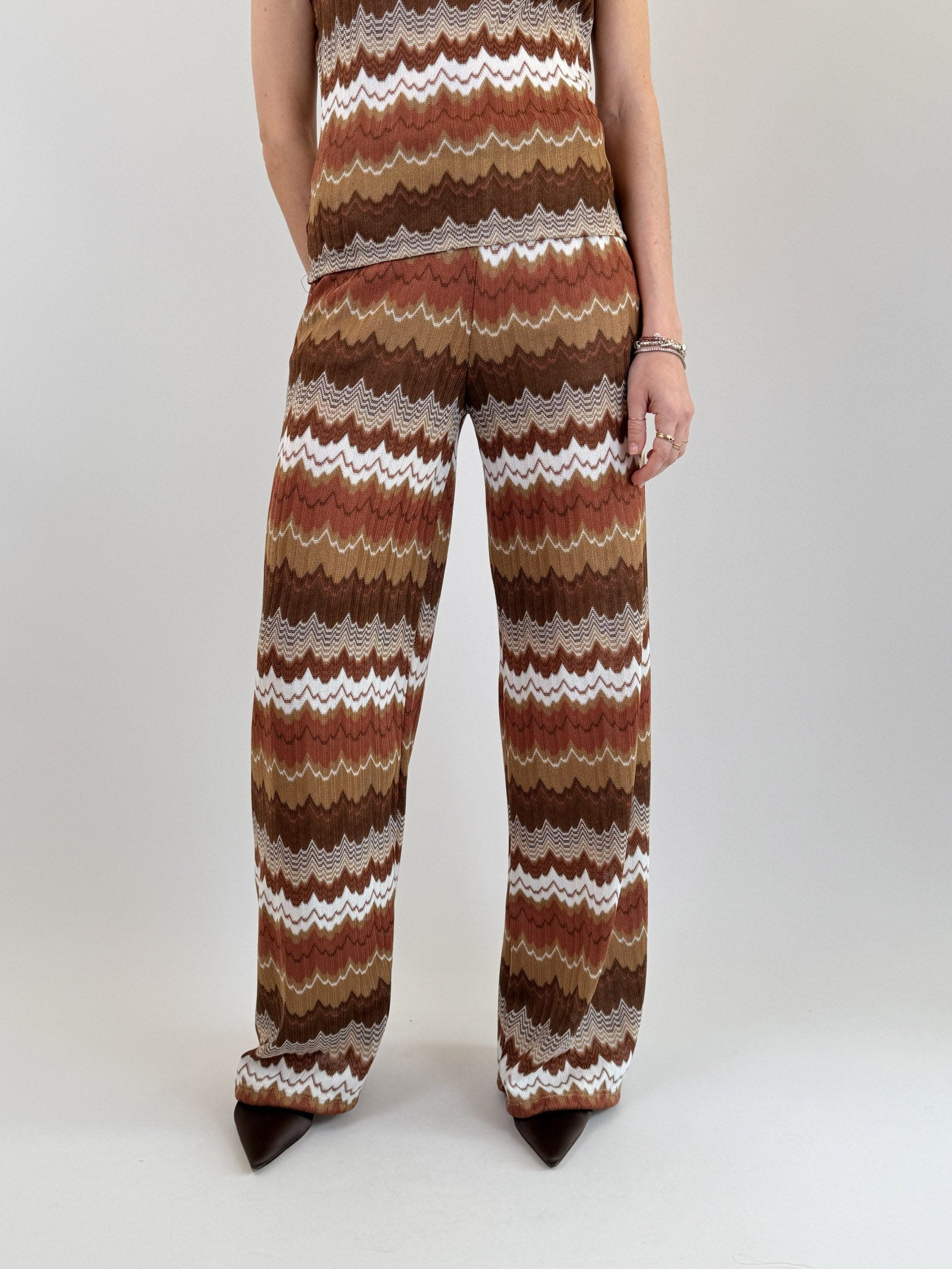 Pantalone in maglia fantasia