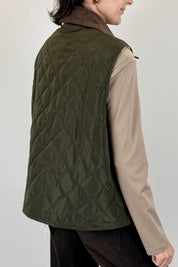 Gilet trapuntato colletto
