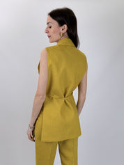 Gilet over misto lino