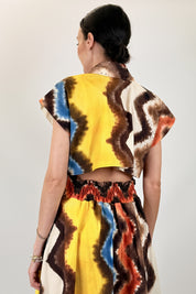 Chemisier tie-dye con spacco