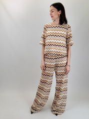 Pantalone zigzag fantasia