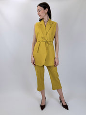 Gilet over misto lino