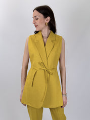 Gilet over misto lino