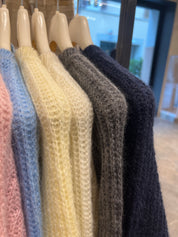 Maglia girocollo mohair