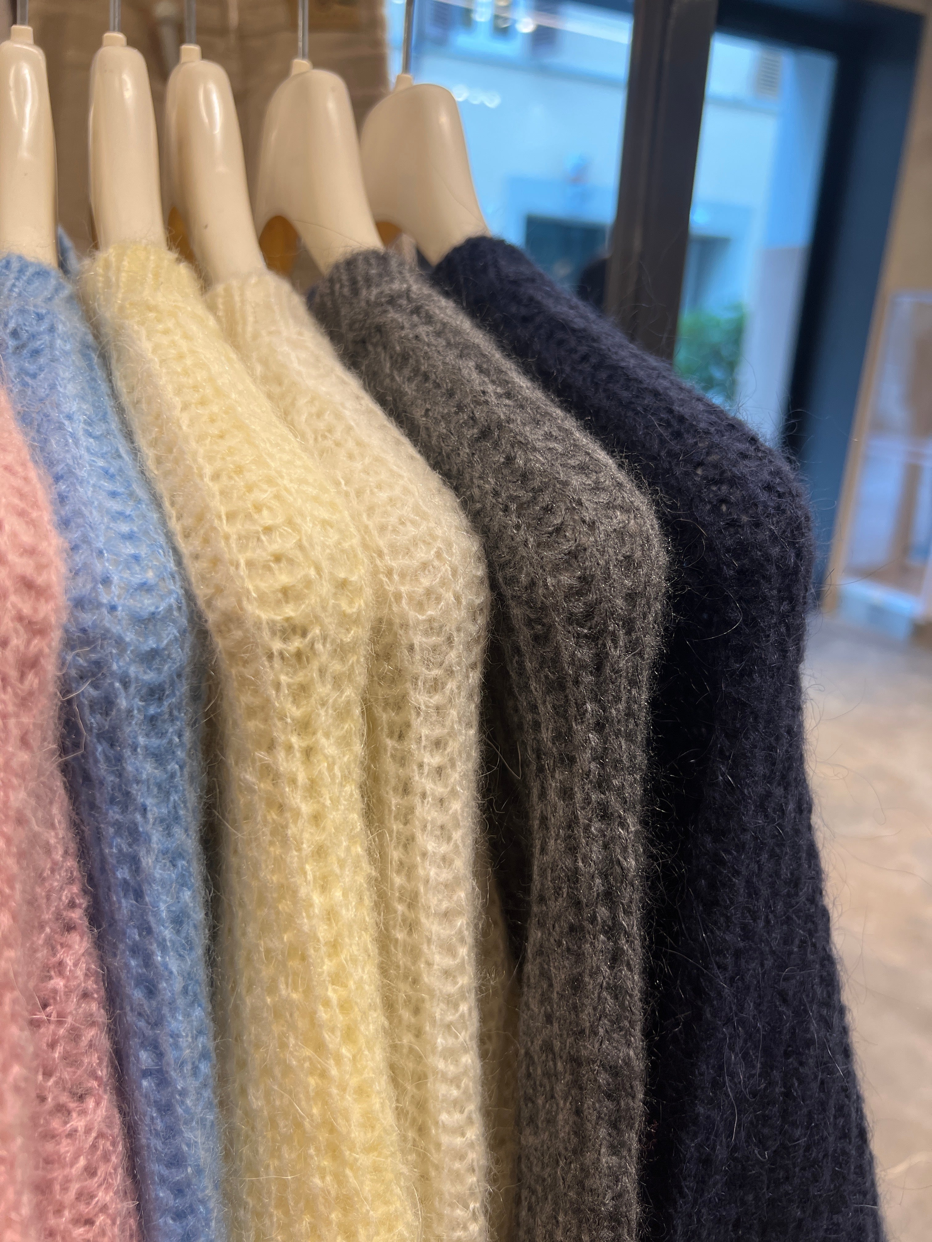 Maglia girocollo mohair