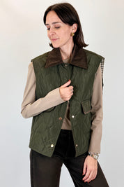Gilet trapuntato colletto