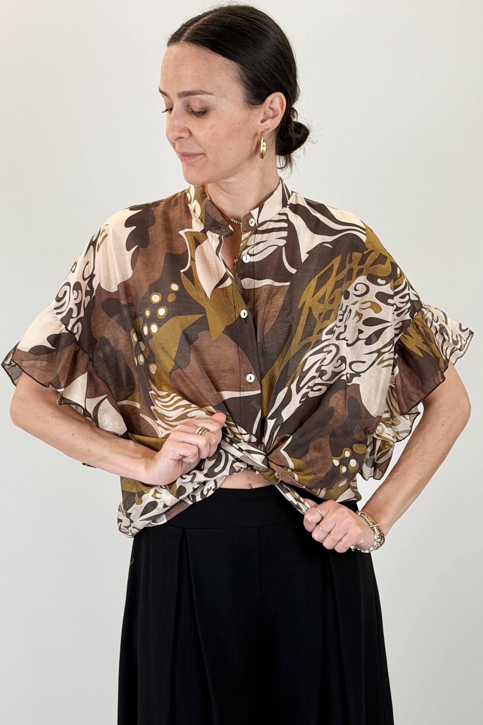 Camicia mezza manica fantasia