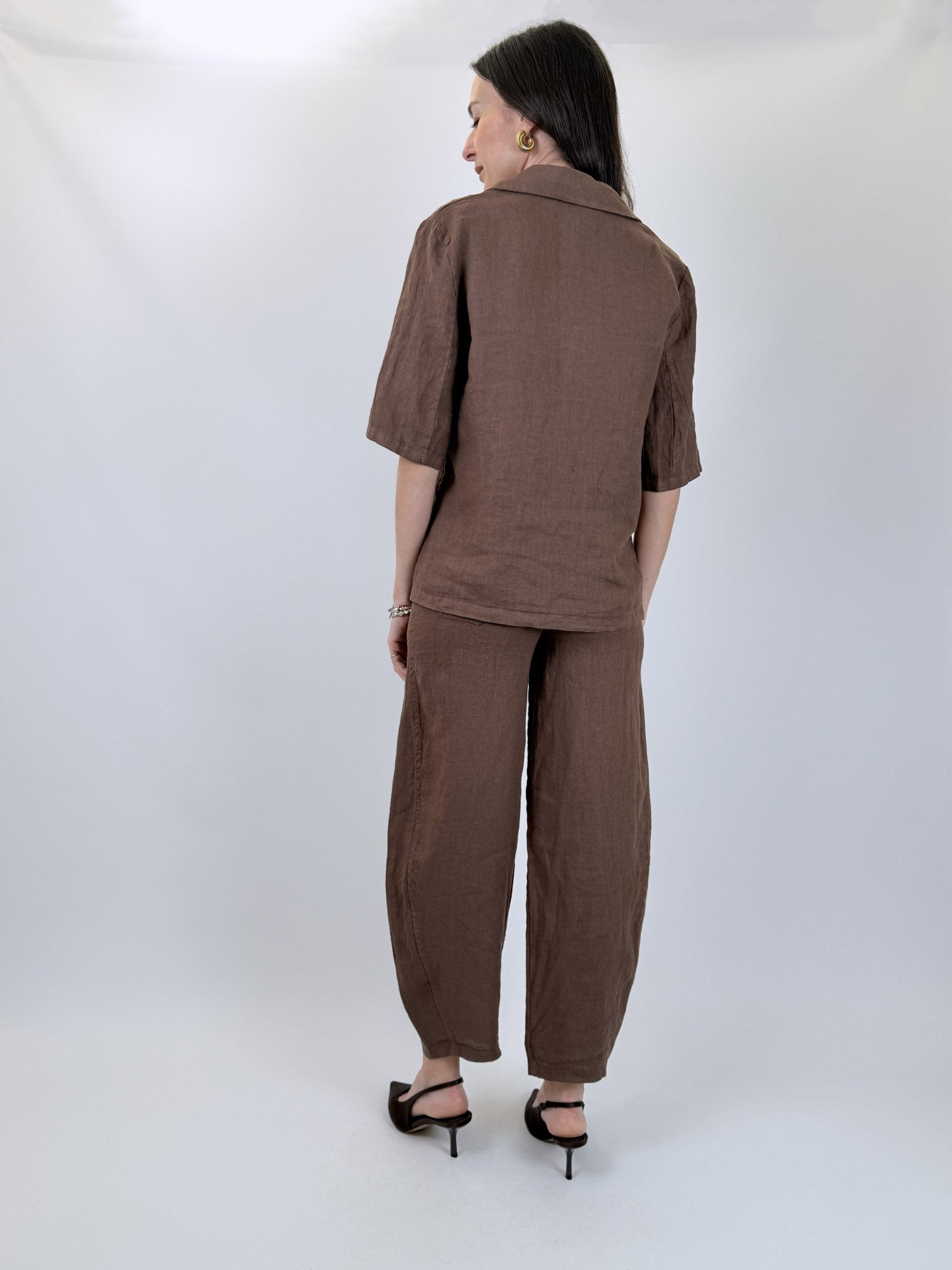Pantalone balloon lino