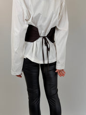 T-shirt + cintura in raso
