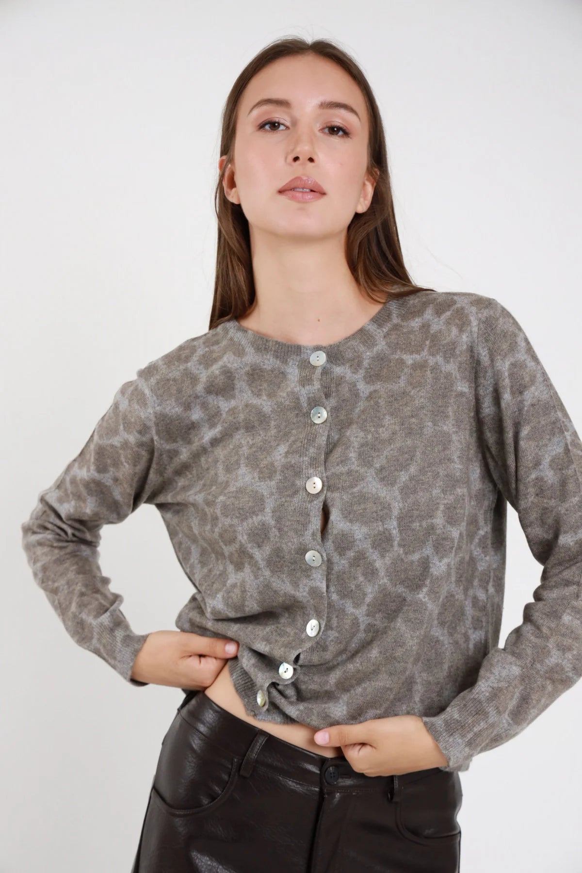 Cardigan maculato