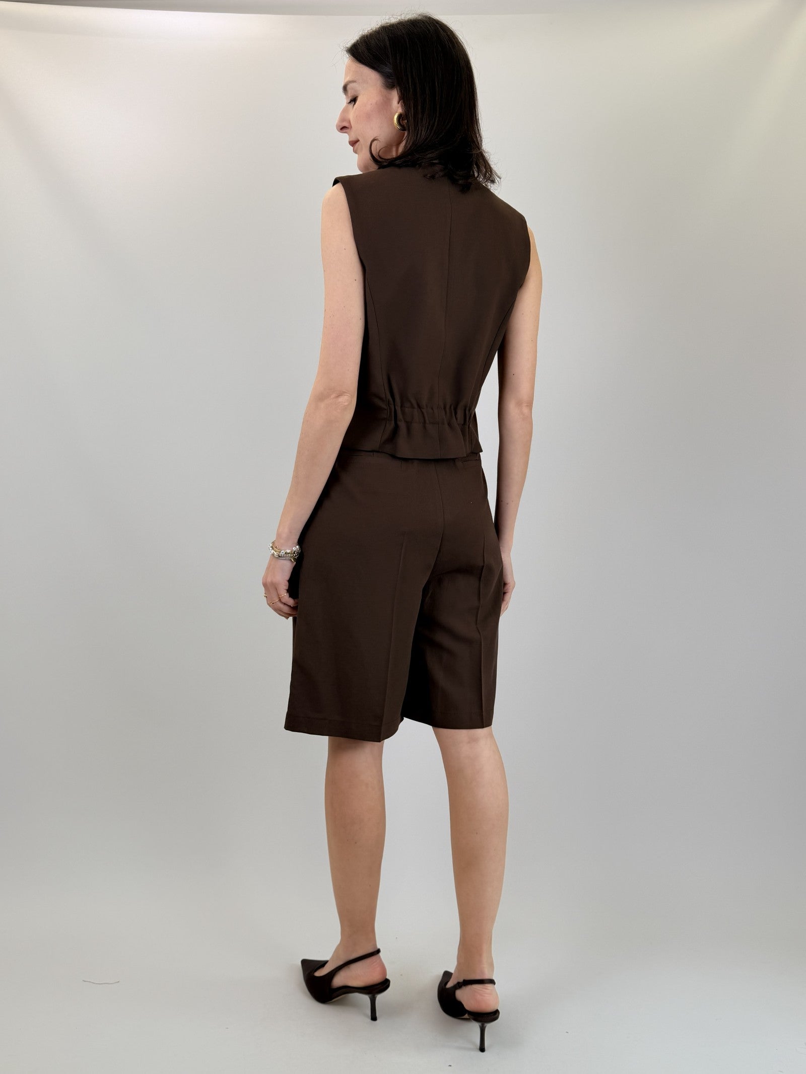 Gilet misto lino