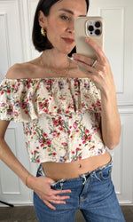 Top schiffer a fiori