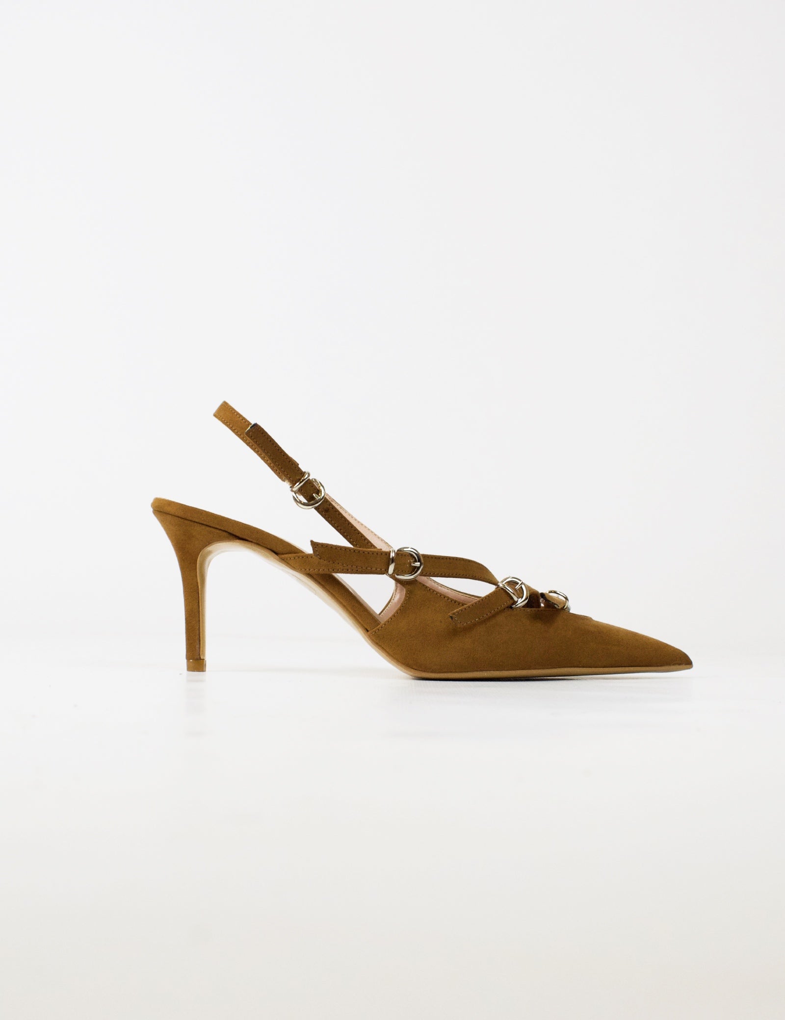 Slingback 3 fibbie suede