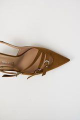 Slingback 3 fibbie suede