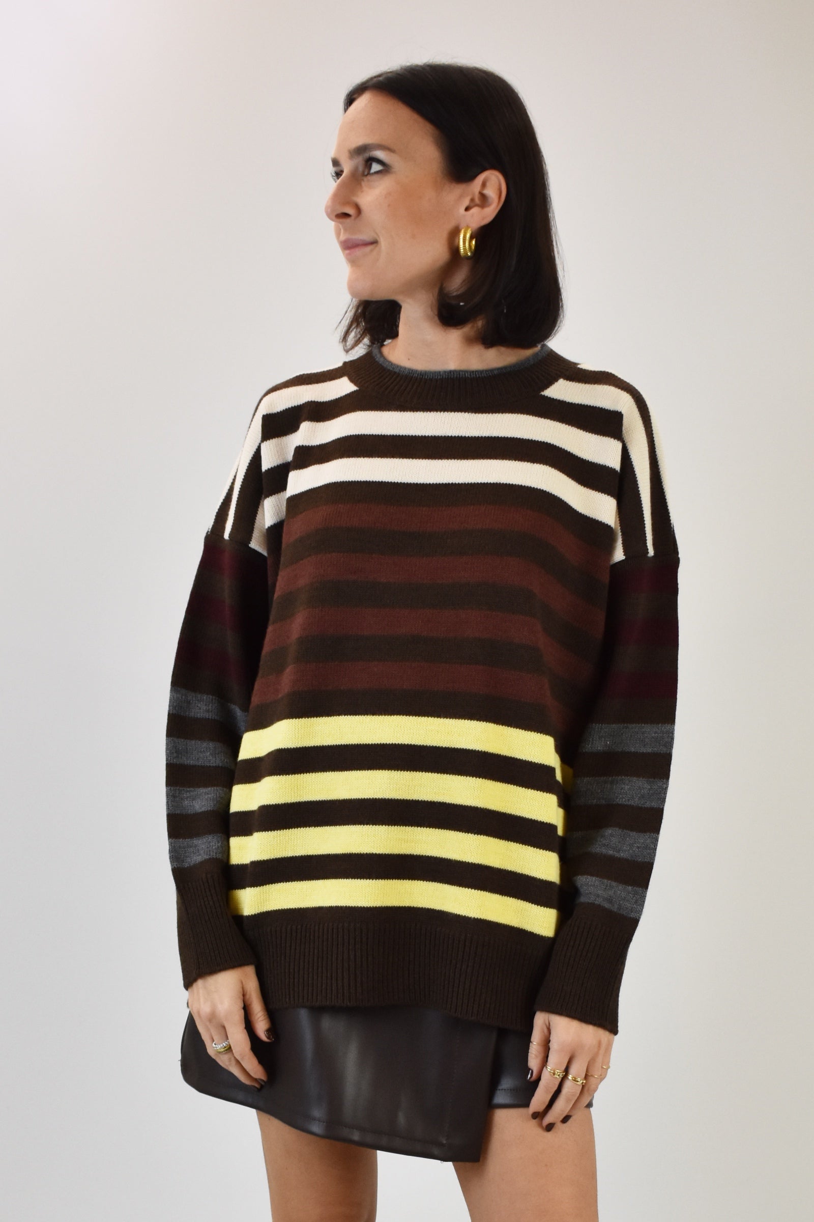 Maglia a righe multicolor