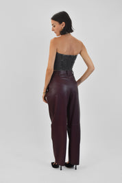 Top stecche denim nero