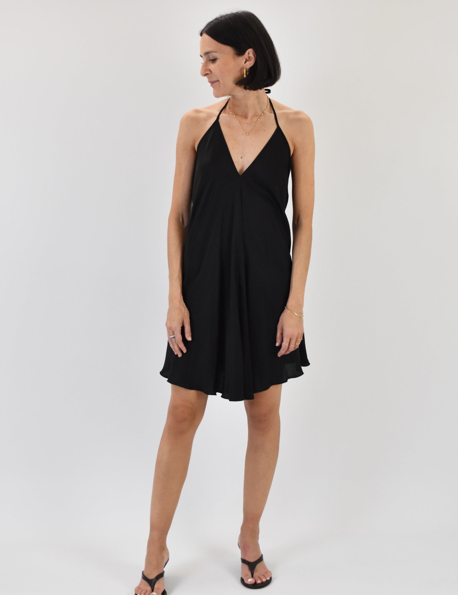 Mini dress raso