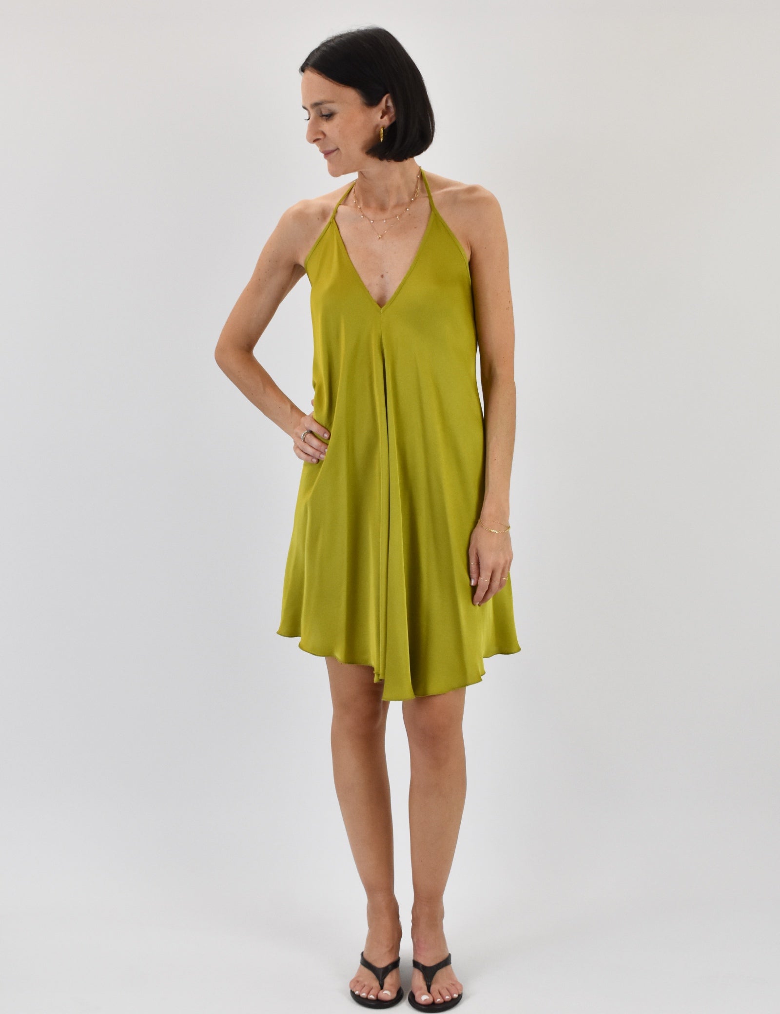 Mini dress raso