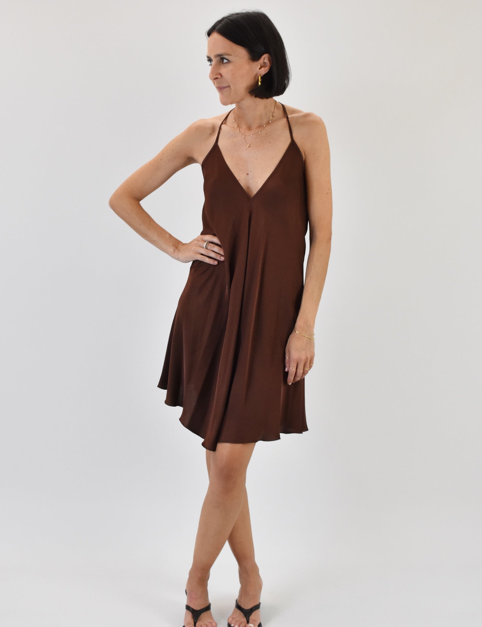 Mini dress raso