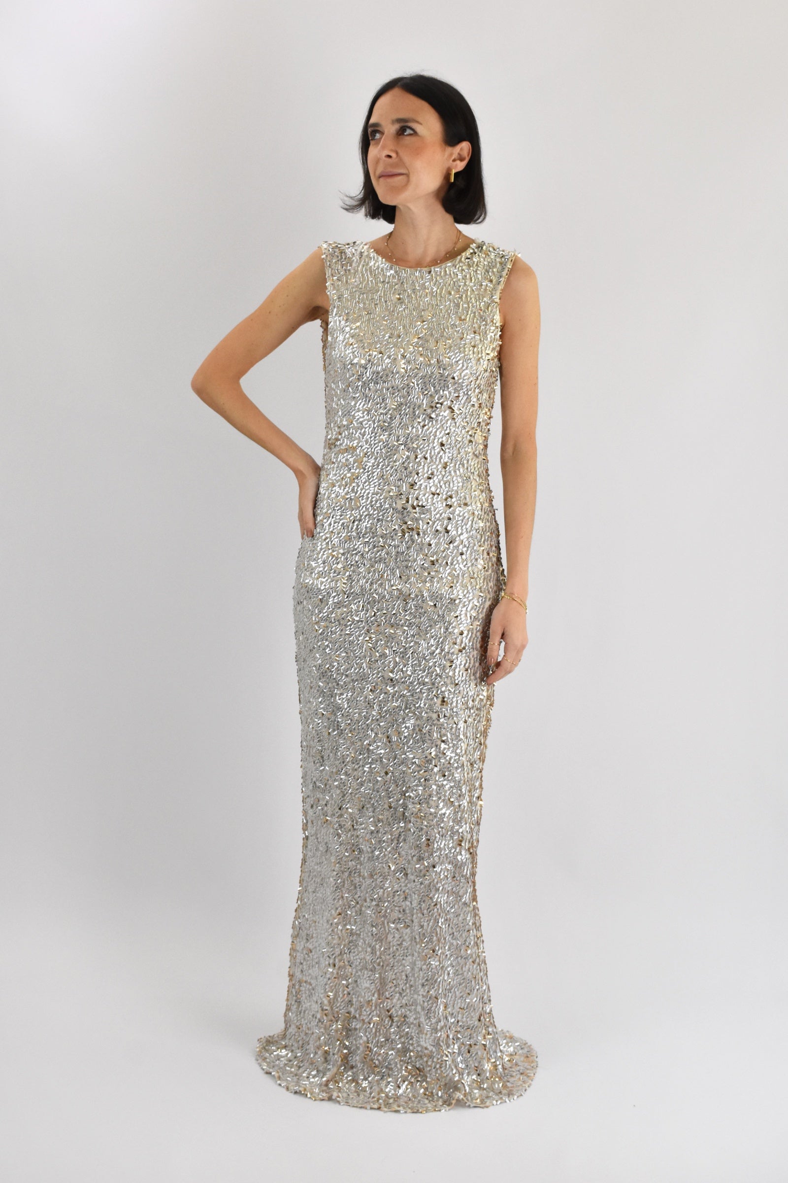 Abito lungo paillettes