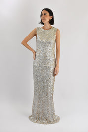 Abito lungo paillettes