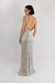 Abito lungo paillettes