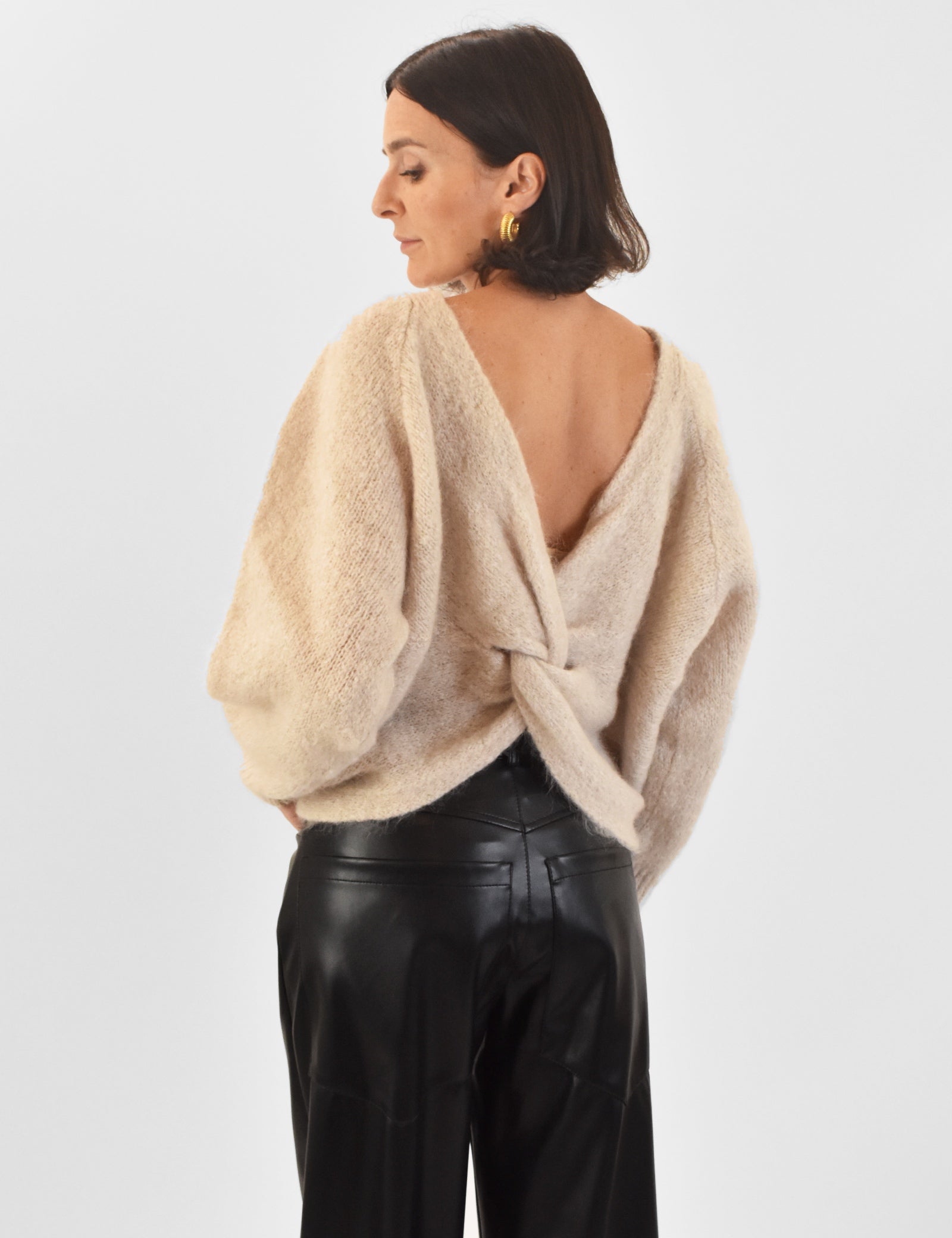Maglia mohair nodo schiena