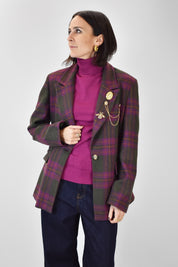 Giacca a quadri con spille