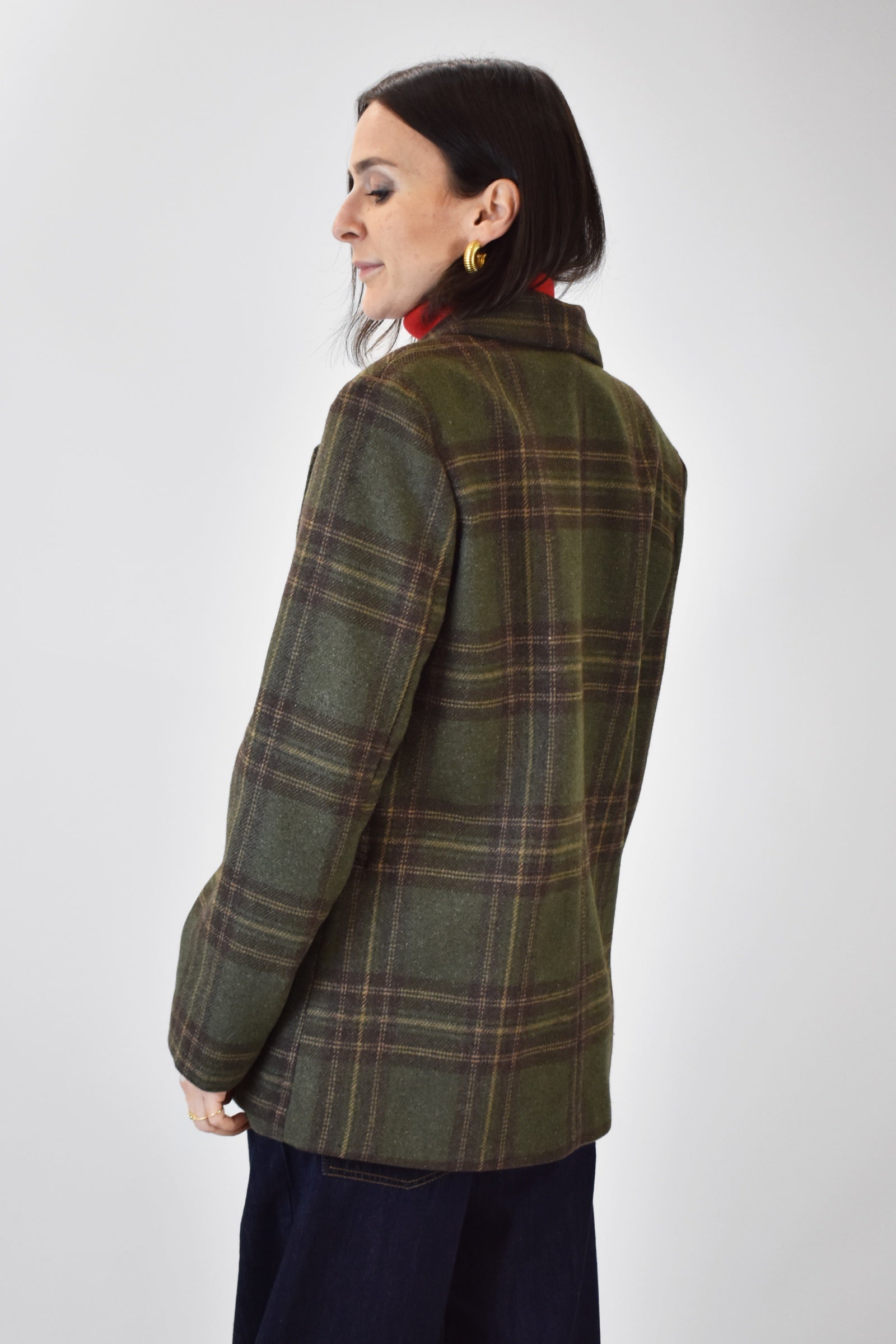 Giacca a quadri con spille