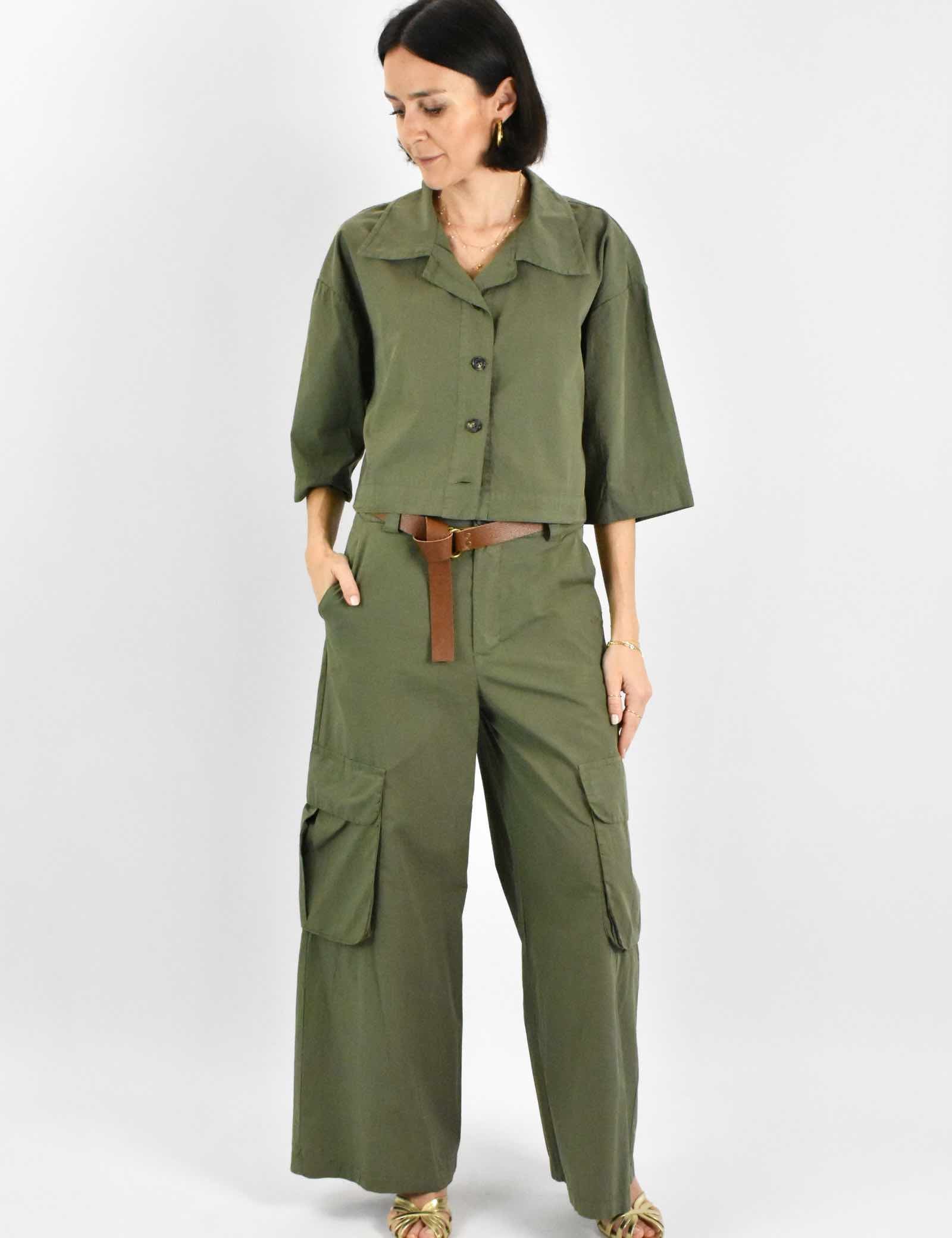 Cargo wide leg con cintura