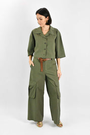 Cargo wide leg con cintura