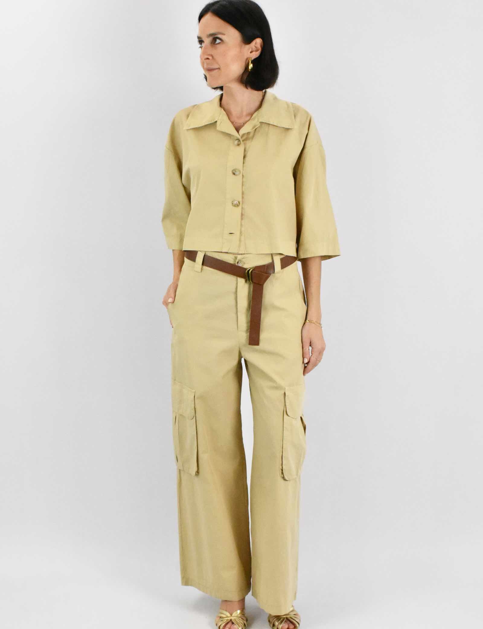 Cargo wide leg con cintura