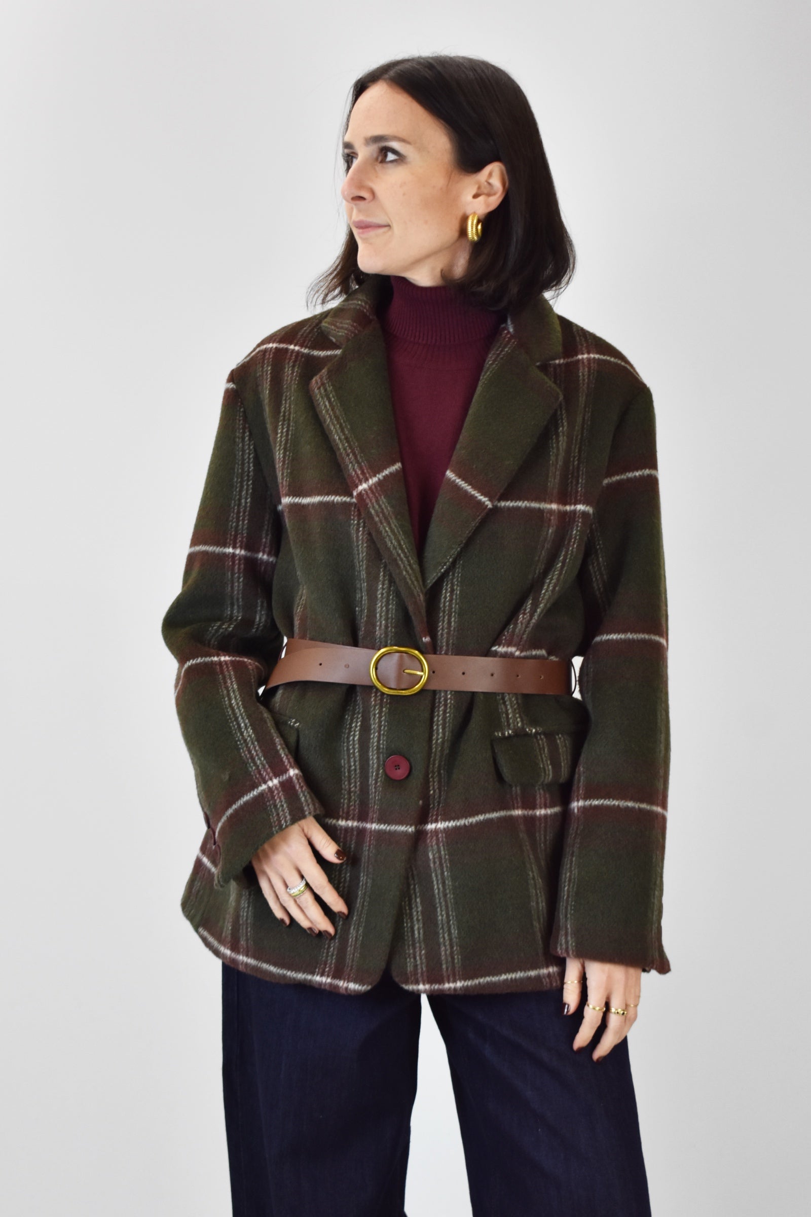 Cappottino blazer con cintura