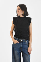 Top smanicato spalline