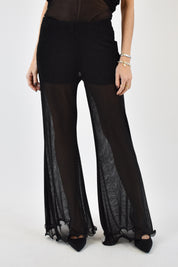 Pantalone zampa lurex