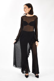 Abito lurex spacco rouges