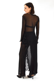 Abito lurex spacco rouges