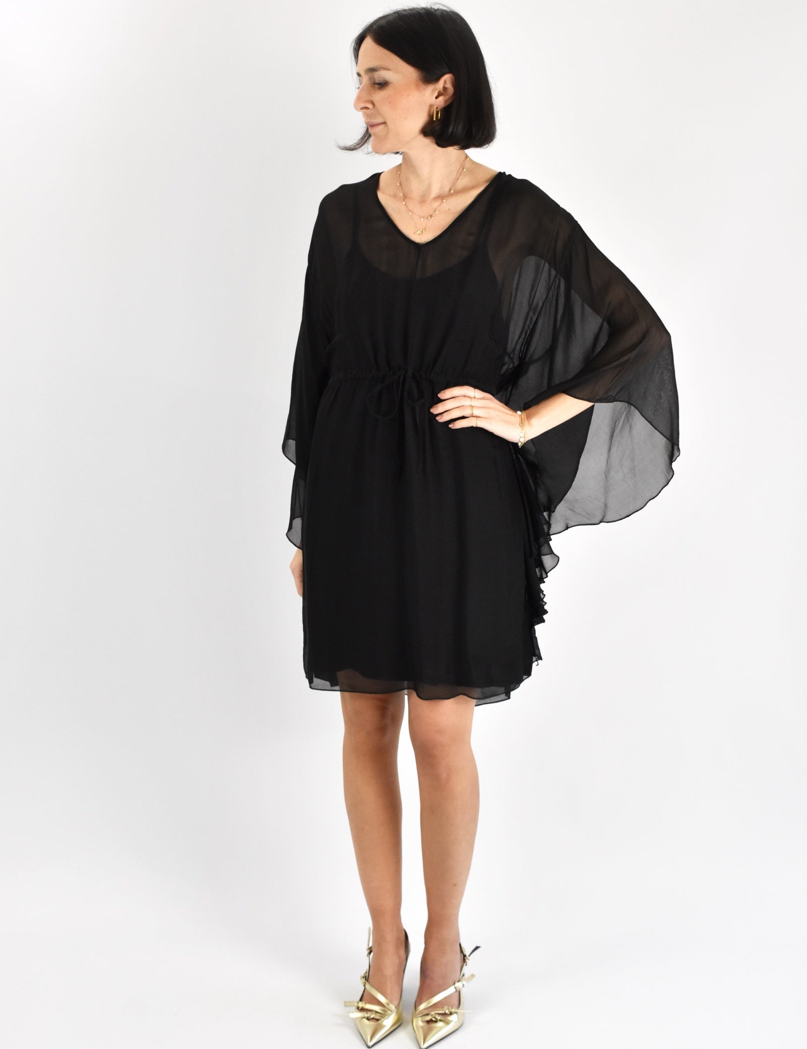 Abito kimono misto seta