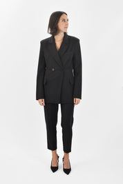 Pantalone gessato relax fit
