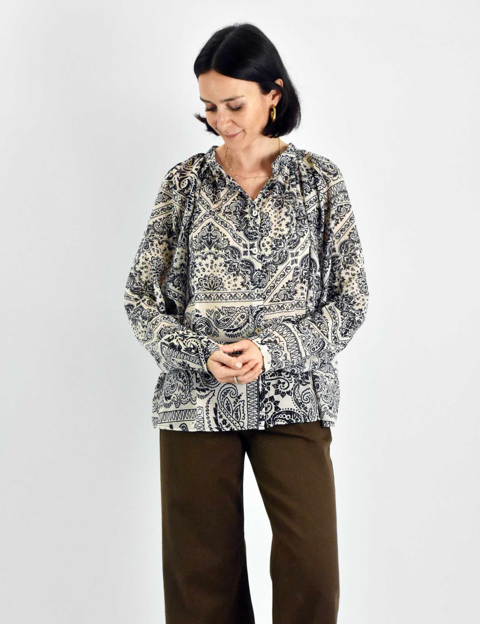 Camicia cotone bandana