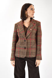 Giacca a quadri con spille