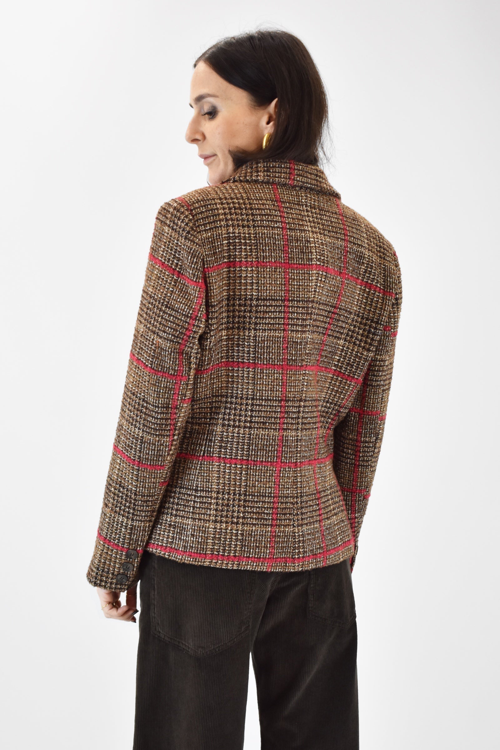 Giacca a quadri con spille