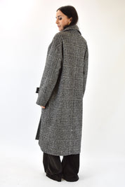 Cappotto check doppiopetto