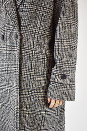 Cappotto check doppiopetto