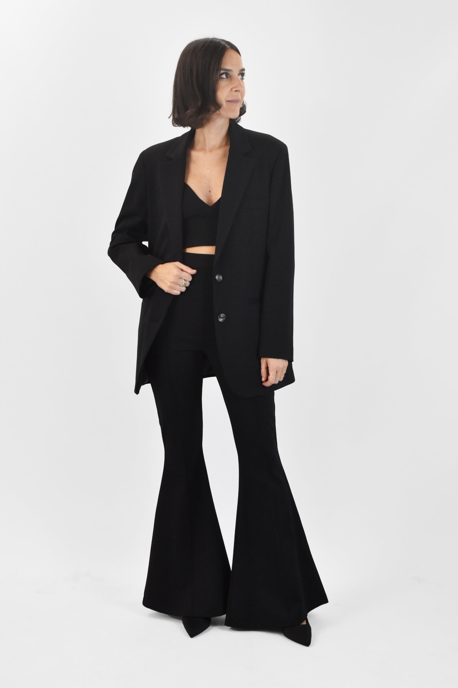 Pantalone zampa punto milano