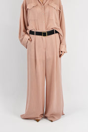 Pantalone ampio tessuto rigato